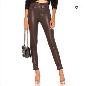 NWT AGOLDE Roxanne High Rise Skinny Currant Leatherette Pants
